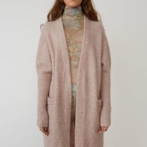 Acne studios raya mohair pink cardigan